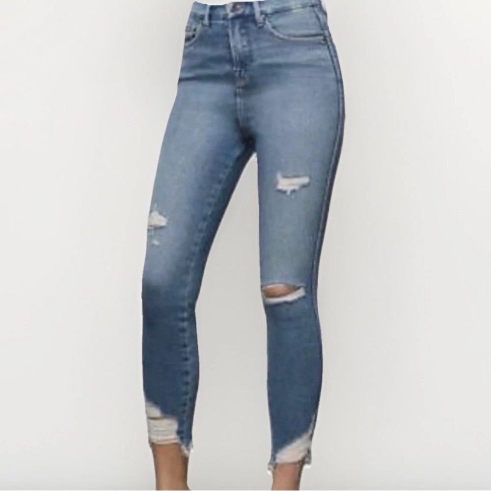 Good American Good Curve No Gap, 90's High Rise Stretch Skinny Tight Jean, 4/27